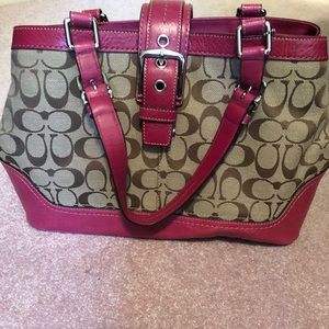 Coach Signature Pink Bag